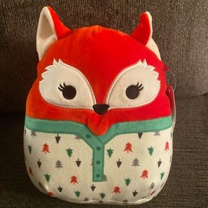 Squishmallow Lexi the Fox in Holiday Pajamas